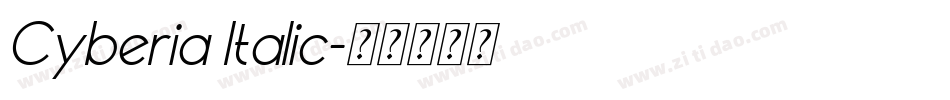 Cyberia Italic字体转换